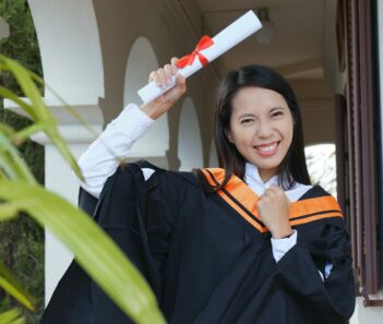 Happy young student graduation in university