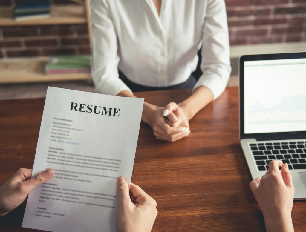 At the job interview